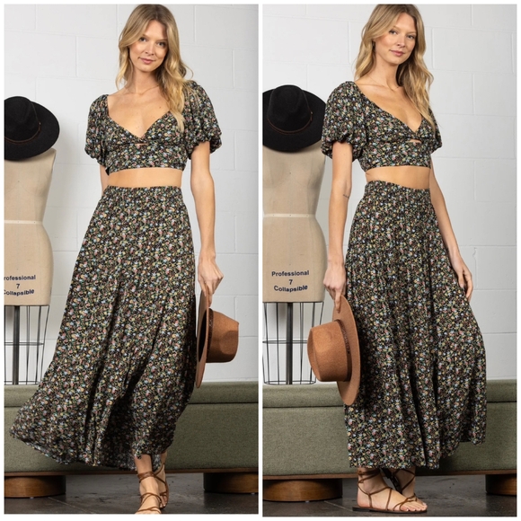 SHOP NEIGHBOR By In The Begging Boho Chic 2-Piece Maxi Skirt Set - Picture 3 of 7